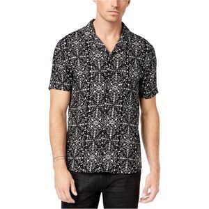 Another Influence Mens Tile Print Button Up Shirt, NWT